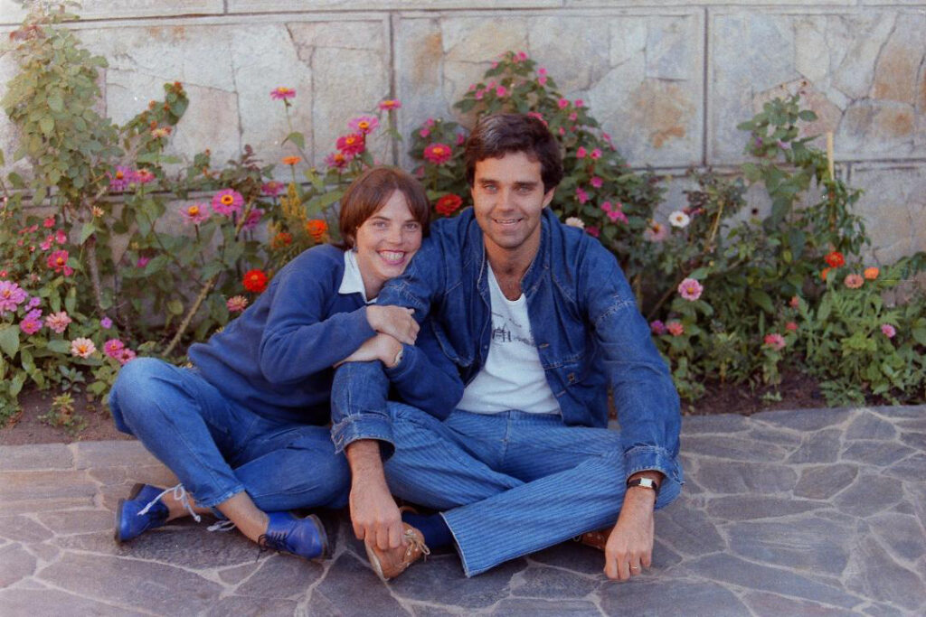 Paulo Goes with his wife, Mara Salles, in Brazil